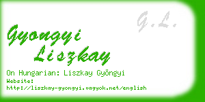 gyongyi liszkay business card